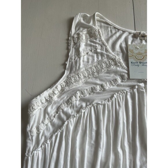 Pol White Flow Tank Woman’s Size Medium‎ Nwt High Low - Picture 5 of 5